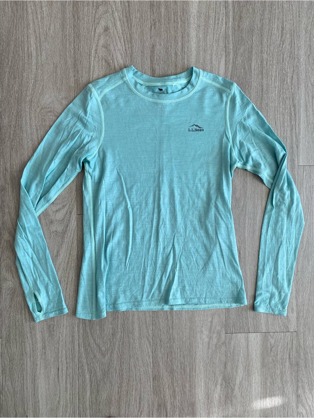 L.L. Bean Women's Regular Cresta Ultralight 150 Merino Crew Top Stripe Size XS